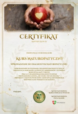 Certyfikat Naturopatyczny I